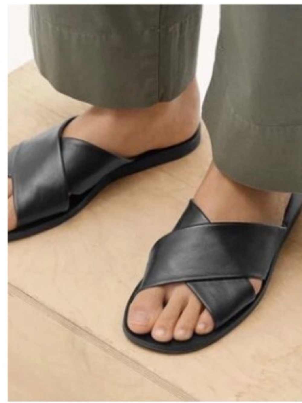 Everlane Slide Sandals Leather Sz 8